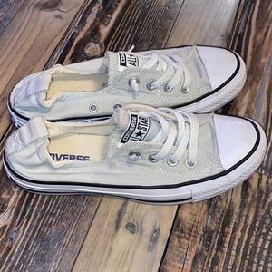 Converse All Stars Light Grey Canvas Low-Tops